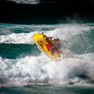 RNLI Lifeguard on a Rescue Watercraft Print RNLI Lifeguard on a Rescue Watercraft Print