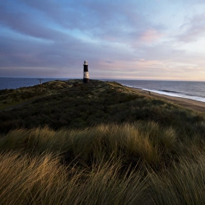 Lighthouse at Spurn Point, Humber, at sunrise