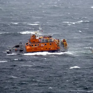 Longhope Arun class lifeboat The Queen Mother during a yacht res