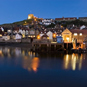 The new lifeboat station at Whitby by night