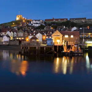 The new lifeboat station at Whitby by night