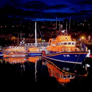 Penlee Severn Class Lifeboat Ivan Ellen at night