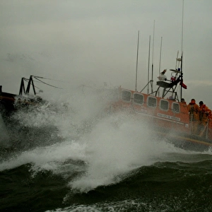 Poole mersey class lifeboat City of Sheffield at sea