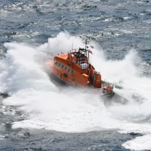 Ramsgate Trent class lifeboat Esme Anderson from above