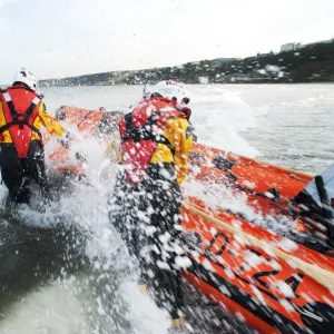 Scaroborugh D-class lifeboat lifeboat being launched