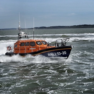 Selsey Shannon class lifeboat Denise and Eric 13-20 at sea during trials prior to going on to station