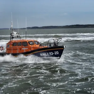 Selsey Shannon class lifeboat Denise and Eric 13-20 at sea during trials prior to going on to station