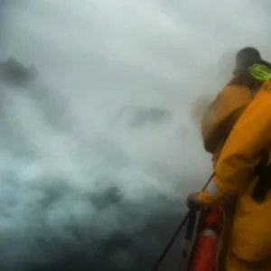 Sennen Cove tyne class lifeboat Norman Salveson in rough weather