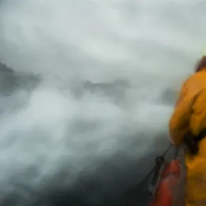 Sennen Cove tyne class lifeboat Norman Salveson in rough weather