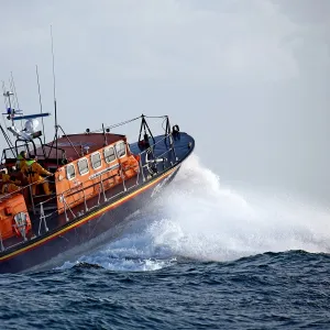 St Helier Tyne class lifeboat Alexander Coutanche at sea