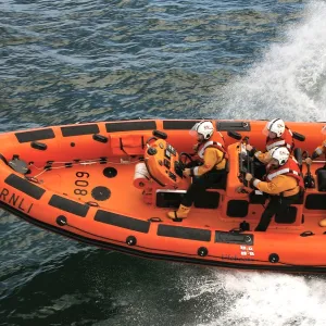 Teignmouth Atlantic 85 class lifeboat The Two Annes from above