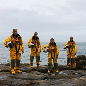 Torbay volunteer crew that were involved in the Ice Prince service. Coxswain Mark Criddle was awarded a Silver Medal as a result, and the rest of the crew vellums. The volunteers have also been nominated for a Pride of Brtain award. L-R: