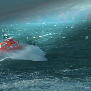 Valentia Severn class lifeboat John and Margaret Doig at sea