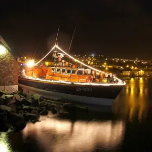 Wicklow Tyne class lifeboat ON 1153 Annie Blaker at night Wicklow Tyne class lifeboat ON 1153 Annie Blaker at night