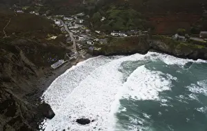 Aerial view of St Agnes, taken from RNAS Culdrose helicopter
