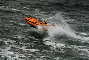 Ballyglass D-class inshore lifeboat The Western D-687. Lifeboat moving from right to left Ballyglass D-class inshore lifeboat The Western D-687. Lifeboat moving from right to left