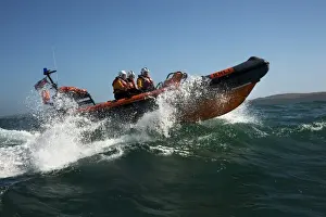Inshore Lifeboat Prints: Baltimore Atlantic 75 inshore lifeboat Bessie B-708 moving from left to right