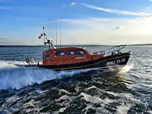 Barmouth Shannon class lifeboat Ella Larsen 13-30 during sea trials prior to going onto station