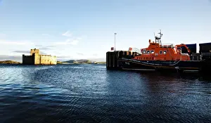 Place Prints: Barra Island severn class lifeboat Edna Windsor 17-12 moored in Castle Bay