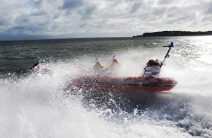 Burry Port Atlantic 75 inshore lifeboat Blue Peter II B-768. Lif Burry Port Atlantic 75 inshore lifeboat Blue Peter II B-768. Lif