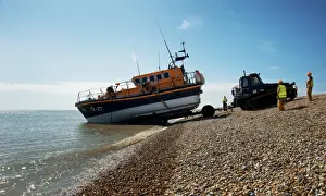 Dungeness mersey class lifeboat Pride and Spirit being launched