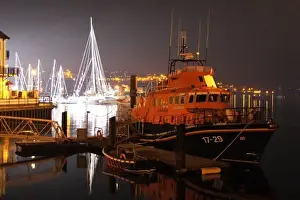 Falmouth severn class lifeboat Richard Cox Scott at night
