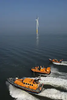 Hoylake Mersey class lifeboat Lady of Hilbre with an inshore lif
