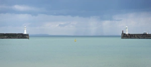 Landscape shot of Dover harbour entrance