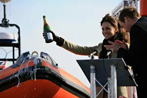 Prince William and Catherine Middleton at the Trearddur Bay naming ceremony