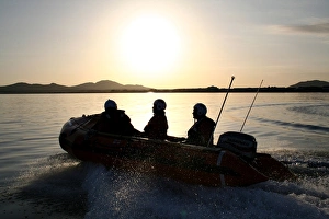 Inshore Lifeboat Prints: Pwllheli D class lifeboat Phyllis Mary II at sunset