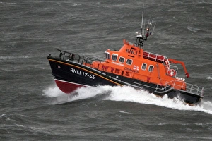 Relief severn class lifeboat Margaret Joan and Fred Nye in rough seas