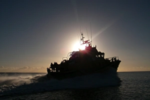 Silhouette of the Falmouth severn class lifeboat Richard Cox Sco Silhouette of the Falmouth severn class lifeboat Richard Cox Sco