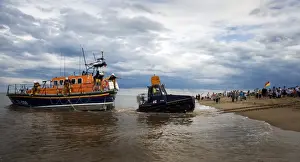 Framed Print : Skegness Mersey class lifeboat Lincolnshire Poacher being launched