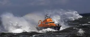 Torbay Severn class lifeboat Alec and Christina Dykes at sea