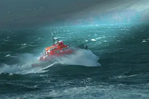 Valentia Severn class lifeboat John and Margaret Doig at sea